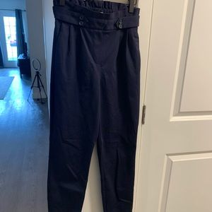 Express ankle high rise dress pants in navy